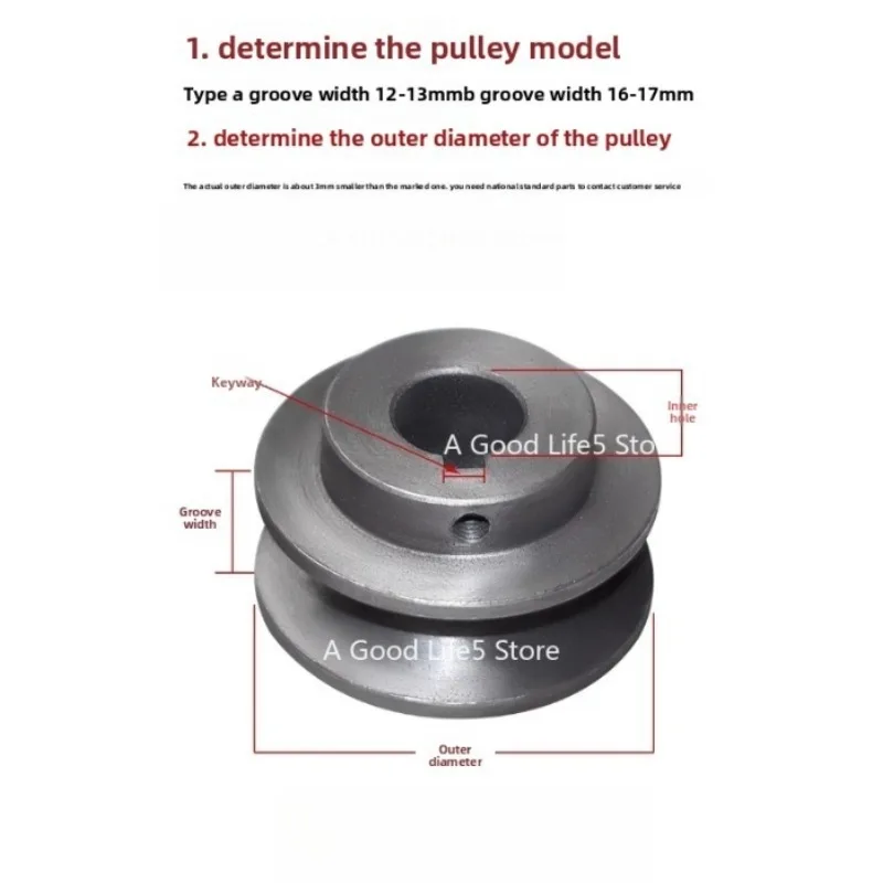 

Apply To Pulley Type A Single Slot Motor Gear Reducer Engine Generator Motor Drive Wheel Triangular Pulley
