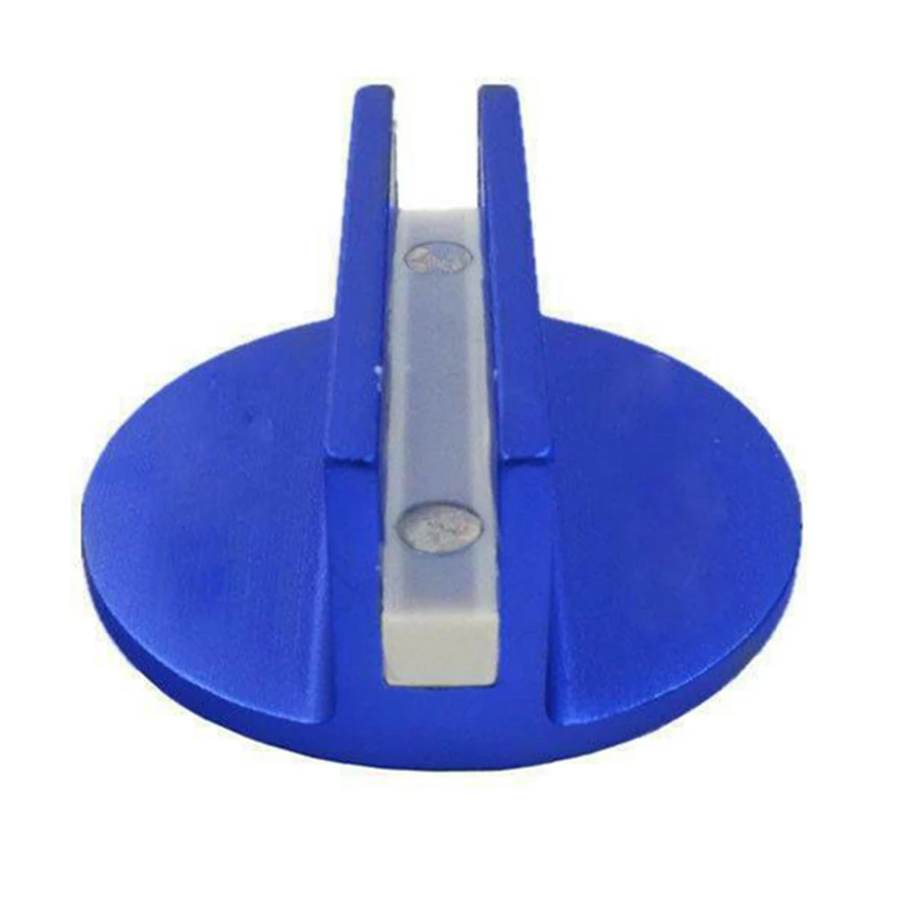 1PCS Large Slotted Magnetic Pad Weld Frame Rail Adapter Blue For Lifting Billet Aluminum  Nylon Insert Metalworking Inspection