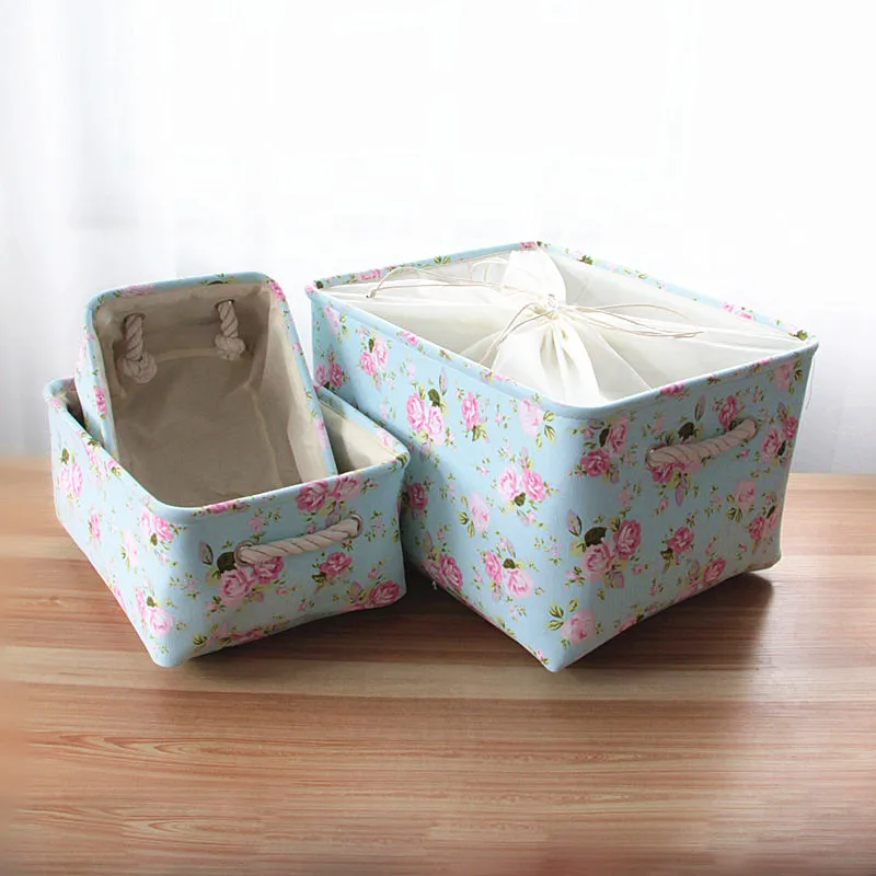 

New Nordic Bundled Cotton Linen Storage Box Dirty Clothes Basket Jul2206