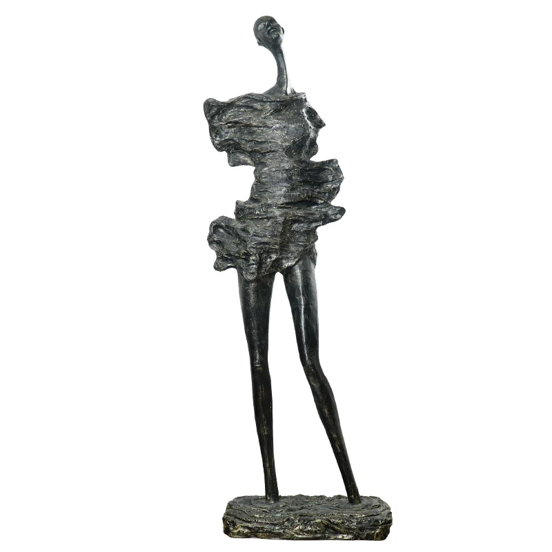 خزانة تلفزيون تجريدية حديثة من الأرض إلى السقف زخرفة مبيعات مكتب مدخل واسع النطاق فن إبداعي ترحيب شخصية النحت #4