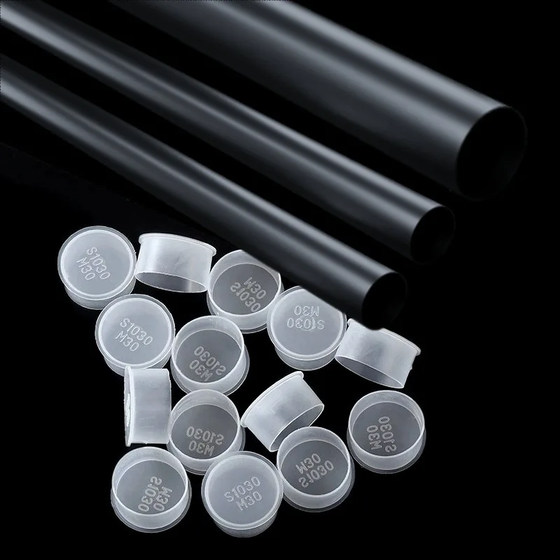 

Naxilai 10pcs Black Storage TubePlastic Round Tubing with Caps Rigid Bottle Container 35mm Diameter for Item Stored