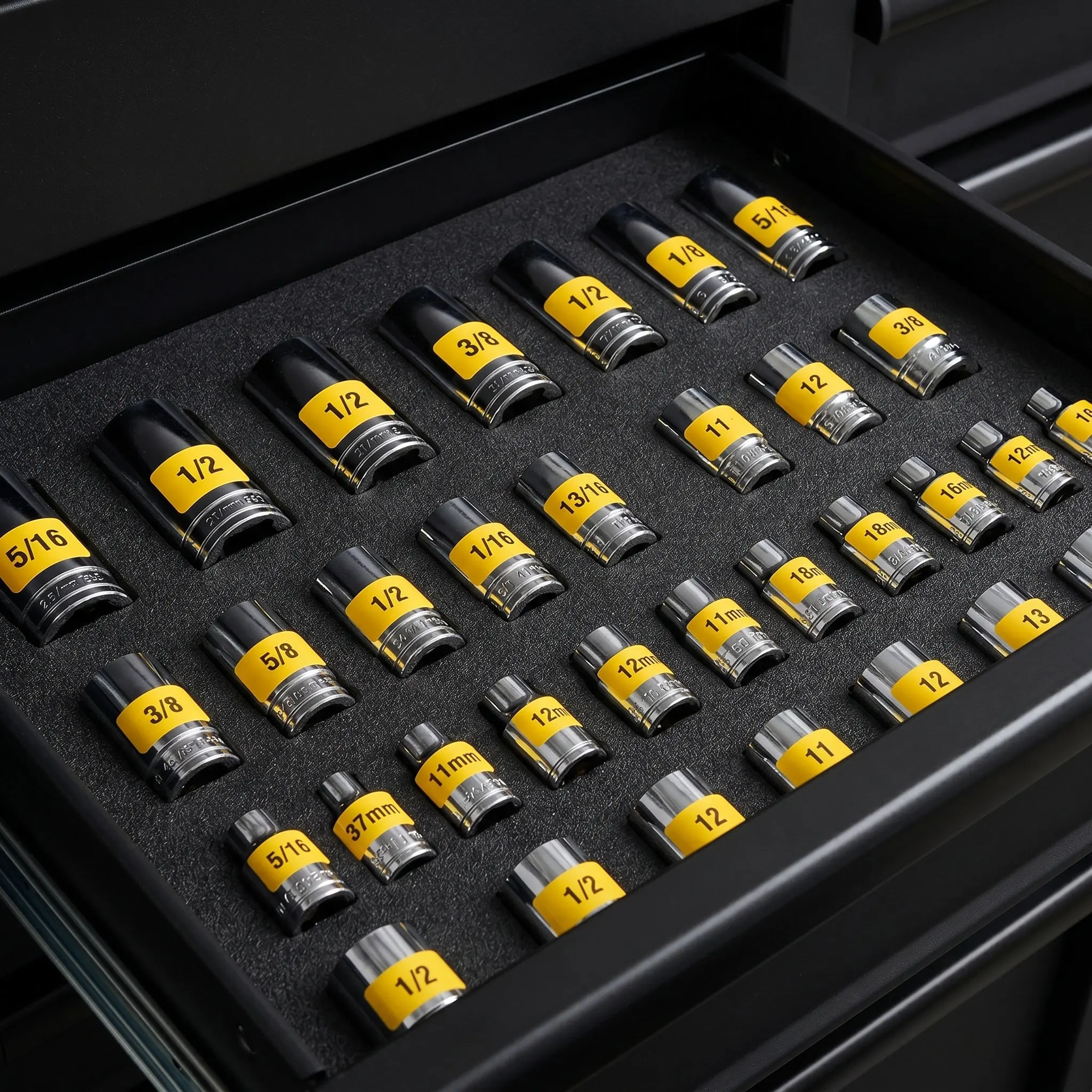 20Sheets Socket Labels Toolbox Stickers Color Coding Adhesive Tool Organizer Size Identification Stickers for Wrench Spanner