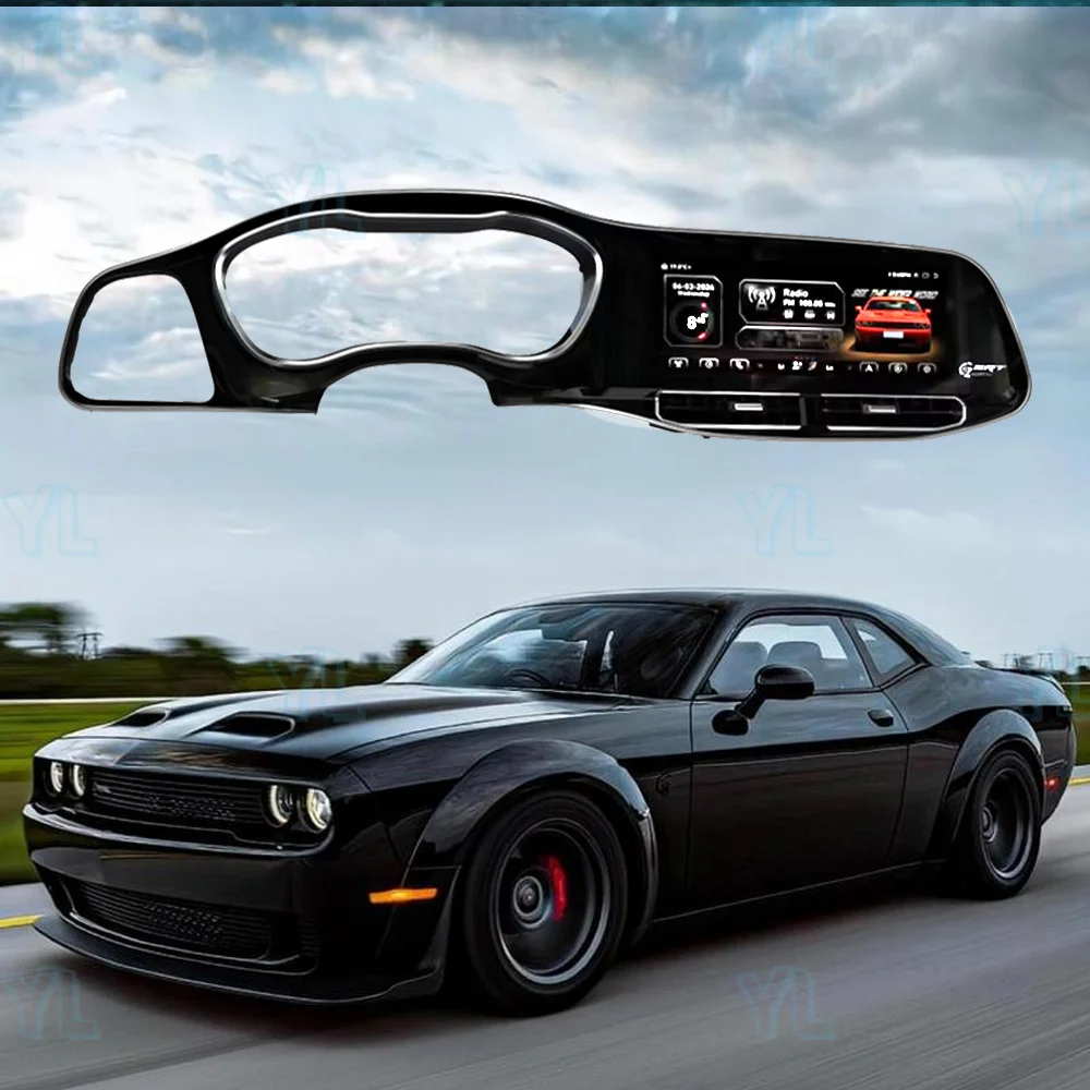 

New 12.3 Inch Car Multimedia Player for Dodge Challenger SRT Hellcat 2010-2023 Android 13.0 Carplay GPS Navigation 4G Head Unit