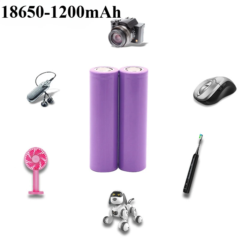 18650 Lithium Battery 3.7V 1200mAh Electric Toothbrush Fan Bluetooth Speaker Neck Hanging Fan