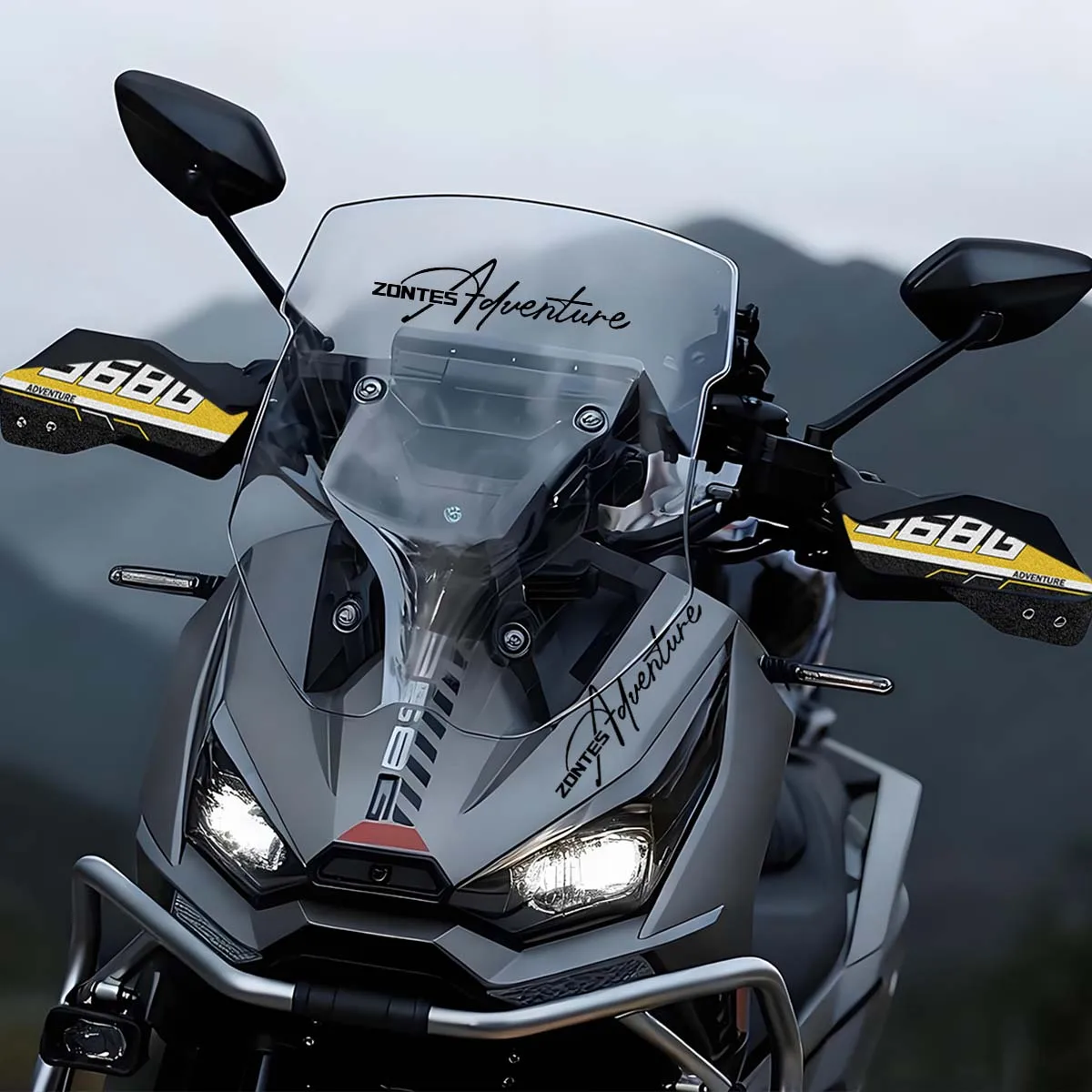 For ZONTES 368G Frosted Material Decorative HandGuard Motorcycle Stickers Moto Scooter Handlebar Body Vinyl Accessories Decals