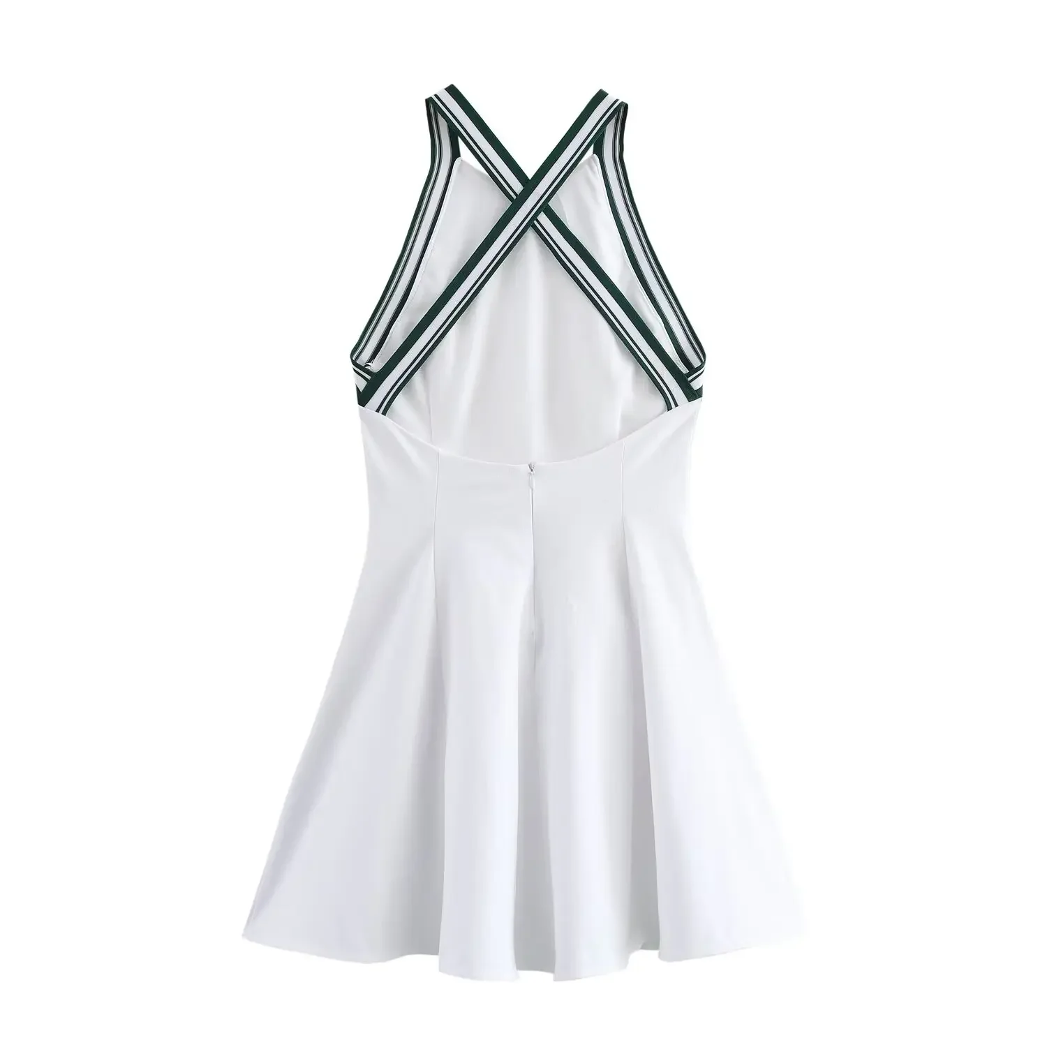 Abiti da donna Mini abito da festa senza maniche con scollo a V a costine a contrasto Elegante Novità in abiti da sera Abbigliamento donna 4661351