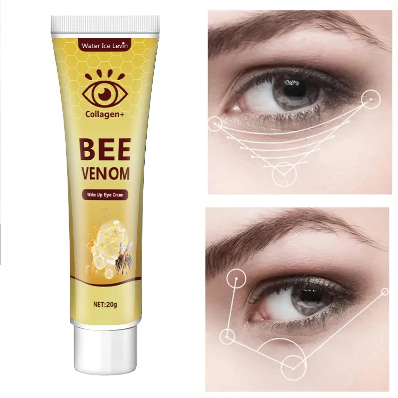 Bee Venom Tube Eye Cream, Light Texture, Elegant Touch, Injected Skin Moisturizing Energy Around the Eyes, Let Your Eyes Look More Bright, and Charming, Exudes Glossy