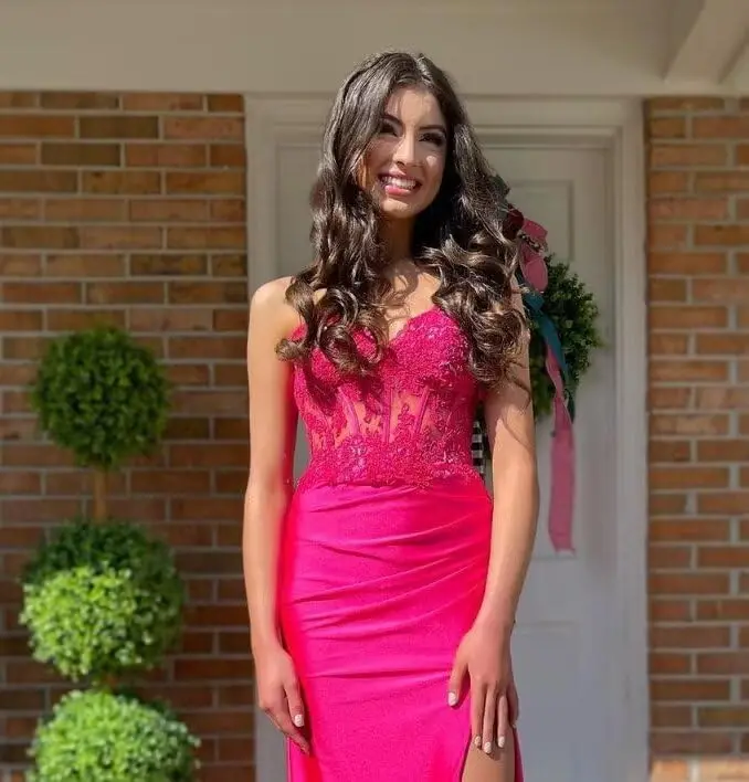 فستان للمراهقين بحمالات رفيعة من الساتان لحفلات العودة للوطن مزين بالدانتيل فساتين قصيرة للحفلات الراقصة وحفلات التخرج للنساء الشابات #4