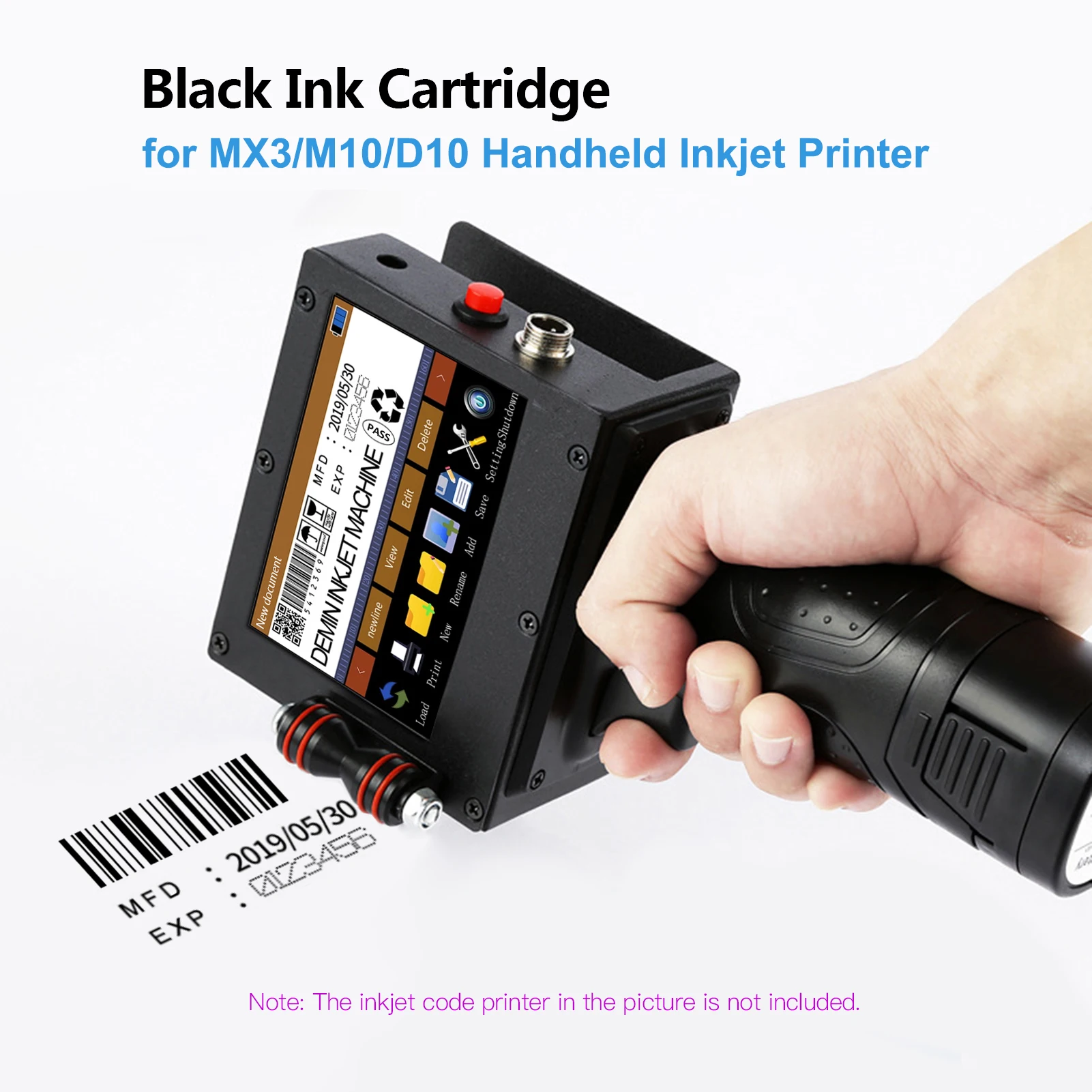 Ink Cartridge Replacement Quick-Drying 45ml for MX3 M10 D10 Handheld Inkjet Printer(Yellow) Refilled Ink Cartridge Ink Cartridge