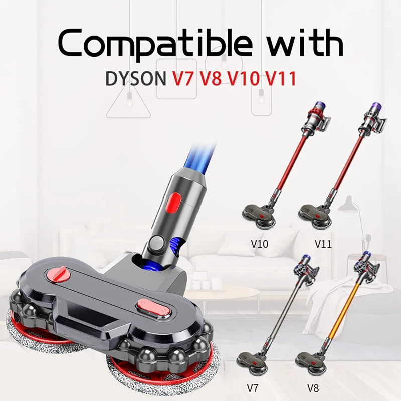 Electric Floor Mopping Head for Dyson V15 V8 V7 V10 V11 Vacuum Cleaner Attachments Mop with Removable Water Tank