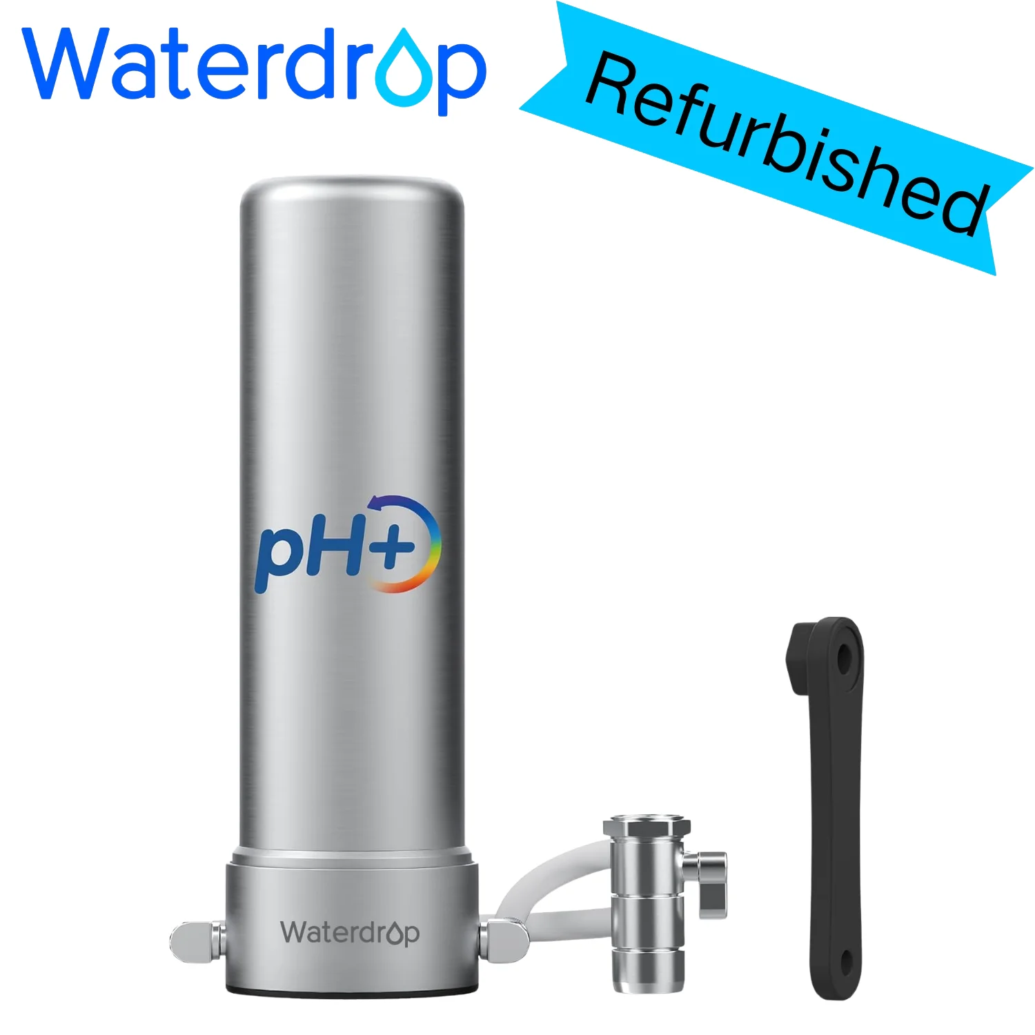 

[Alkaline] Waterdrop Water Filter for Sink Faucet, NSF/ANSI 42 Certified Countertop Water Filter System, CTF-04（Refurbished）