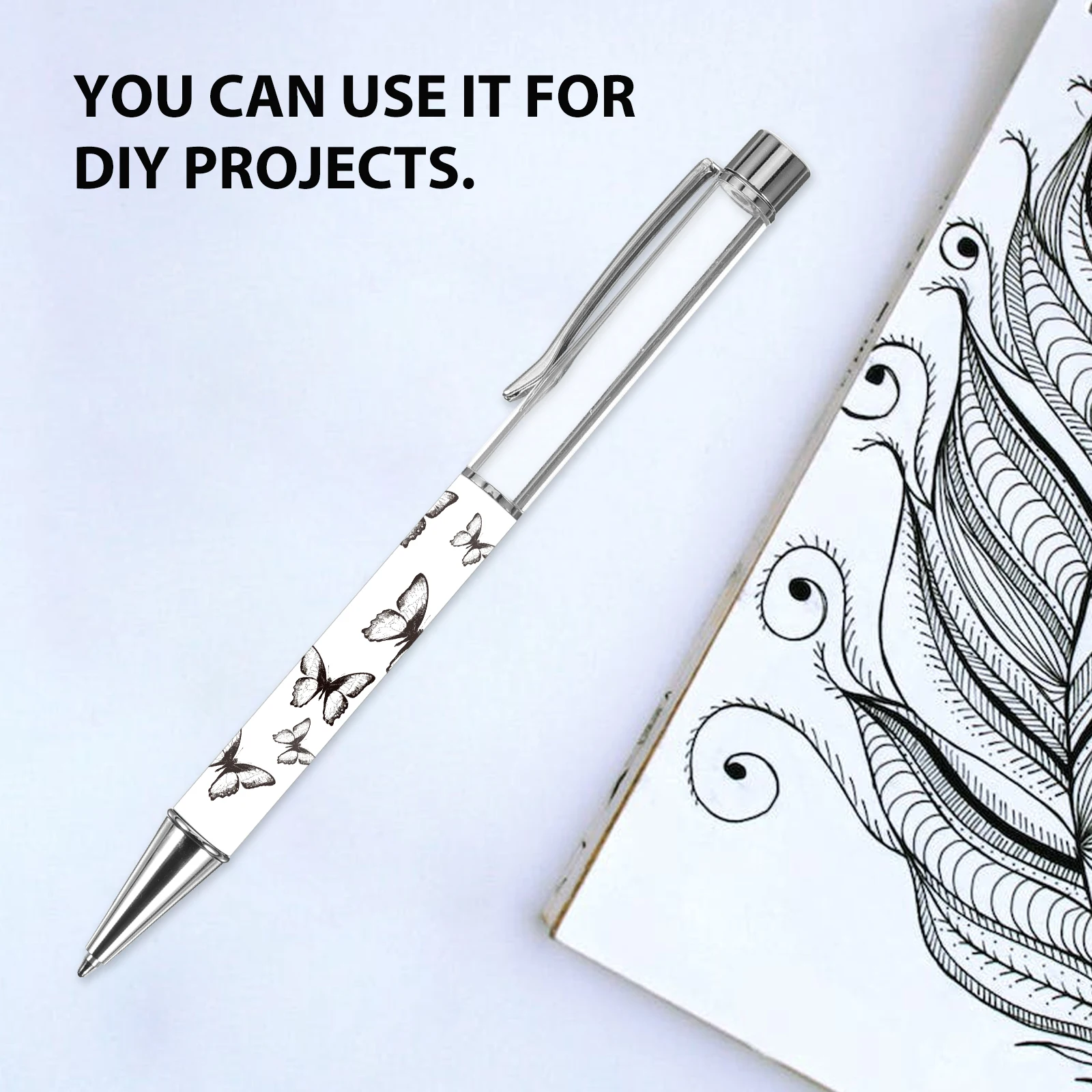 Sublimation Pen Blank Heat Transfer Writing Instrument for Office School Use Sturdy Plastic DIY Personalized Gift Idea