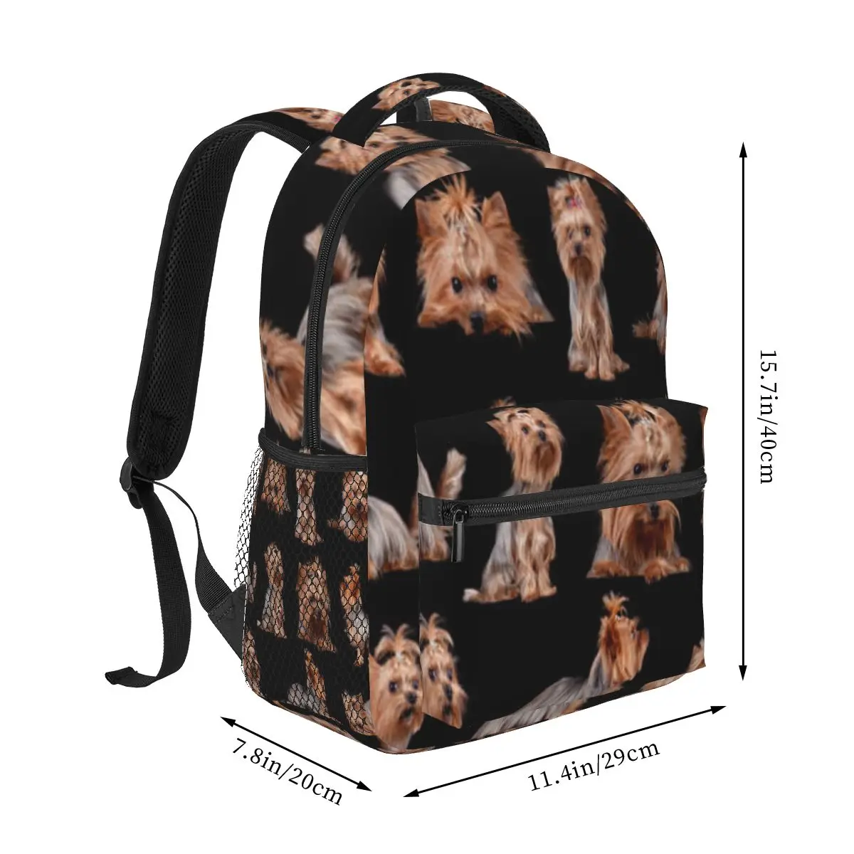 Teenager Bookbag Backpack Travel Bag Yorkshire Terrier Dogs Background Backpack For Laptop School Bags