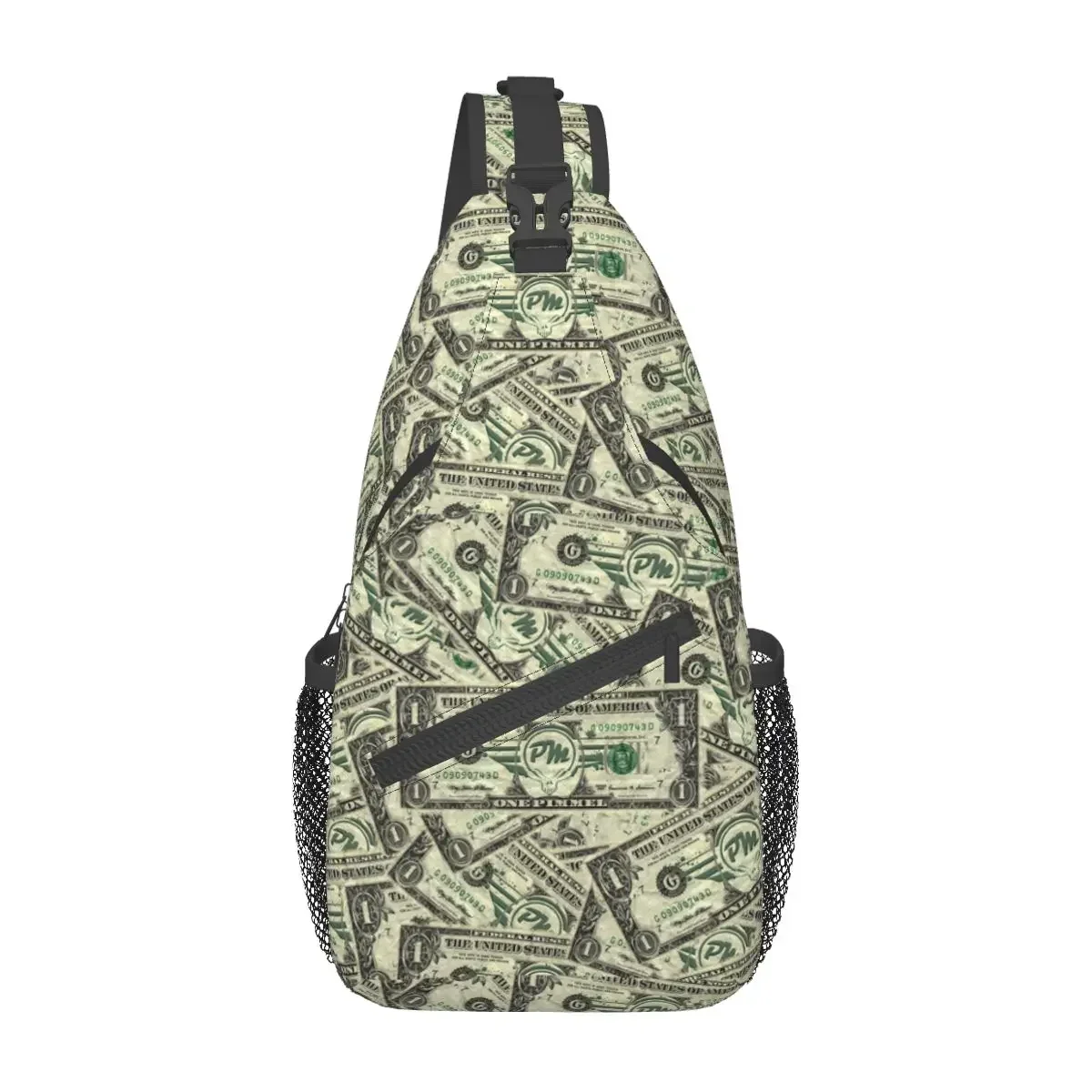 Usa Dollar Money Crossbody Sling Bags Casual Chest Bag Shoulder Backpack Daypack for Travel Hiking Travel Satchel