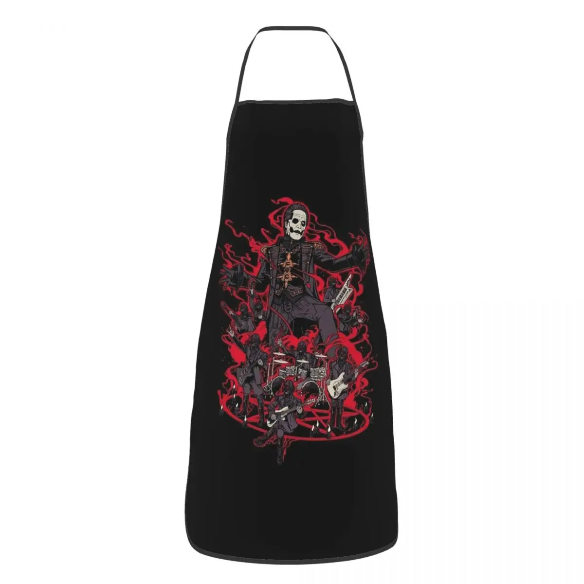 Tobias Forge Ghost Apron Chef Cooking Tablier Sleeveless Bib Kitchen Cleaning Pinafore for Women Men Painting