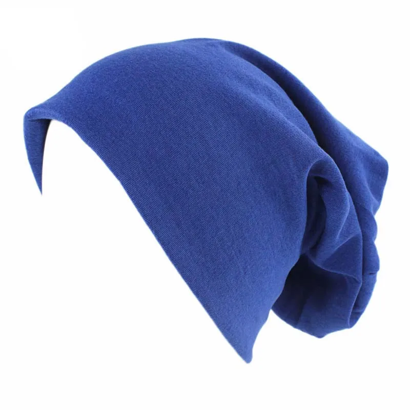 Gorro Baggy de Lã Unisex com Onda para Homens e Mulheres, Tampão de Caveira Oversize, Camisa Slouchy Plain, Cotton Warm Headwear, Candy Color