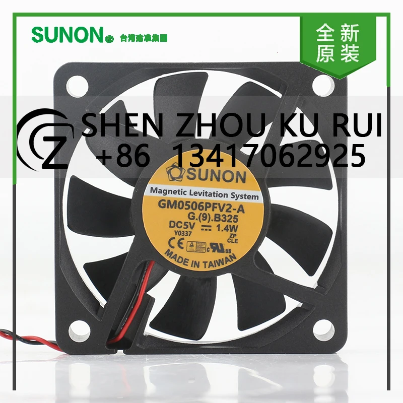 

New Sunon 12V 24V 48V DC 5V 1.4W AC EC 6010 60X60X10MM 6CM ultra-thin USB maglev silent chassis 2-wire GM0506PFV2-A cooling fan
