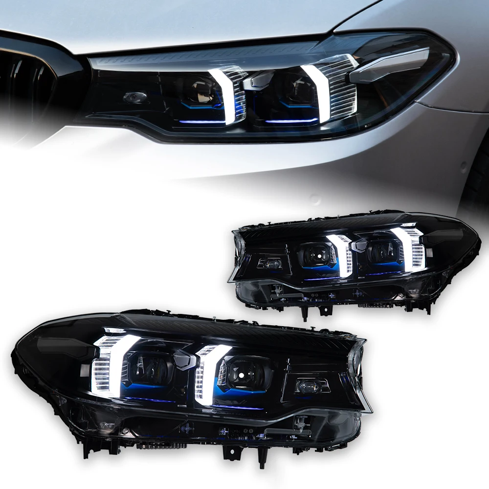 Headlight For BMW G30 2018-2022 M5 LCI Type Car автомобильные товары LED DRL Hella Xenon Lens Hella Hid H7 G38 Car Accessories