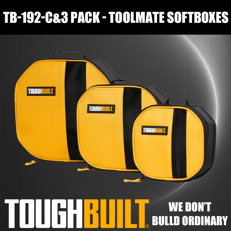 ToughBuilt TB-192-C Set di organizer per attrezzi da 3 pezzi Borsa portaoggetti per piccole parti