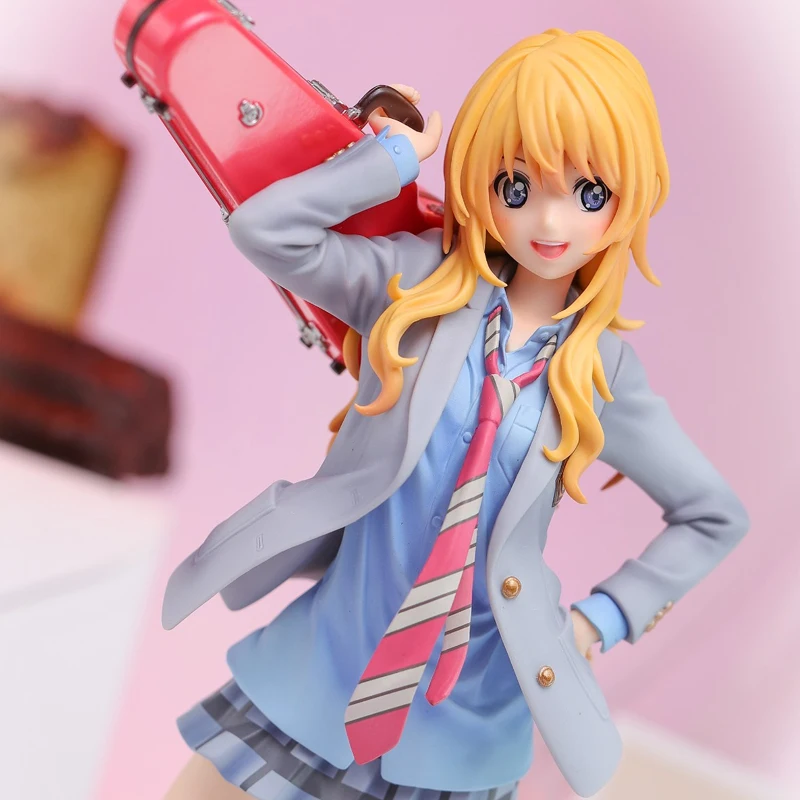 

Hot Anime Your Lie In April Miyazono Kaori Painted Pvc Figure Collectible Model Toy Kawaii Girl Figure Female Action Figure