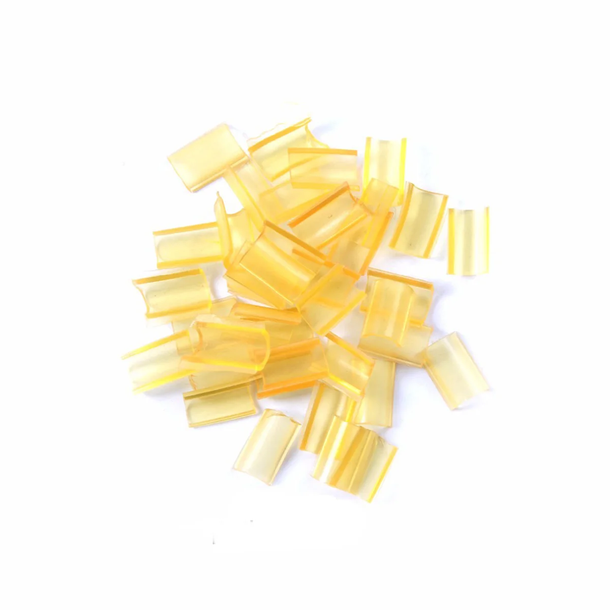 Clear  yellow color  Keratin Nail Rebonds Tips for Hair Extensions  100 pieces per bag