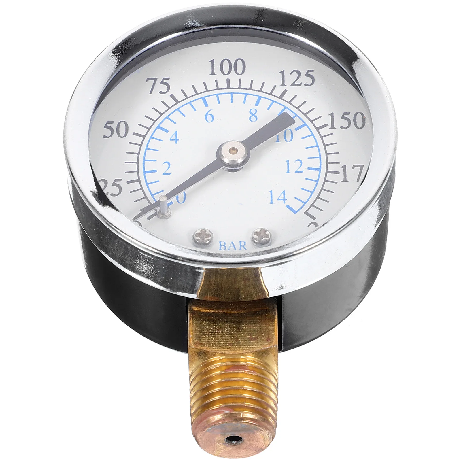 

0-200 Psi 0-14 Bar Compressor Air Pressure Gauge 50mm Dial Metal Case Mini Size High Precision Easy Readings Pressure Gauge