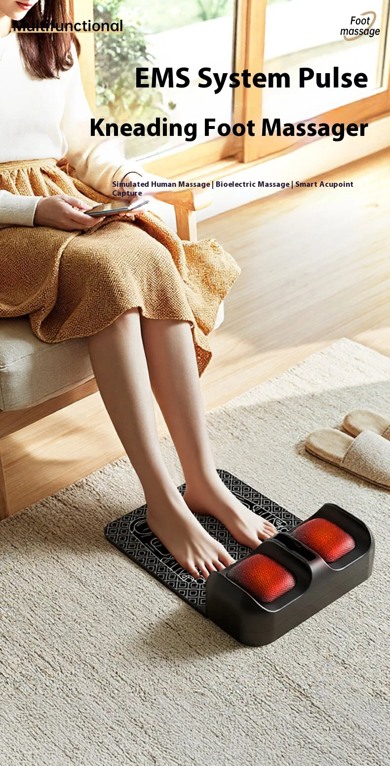 

New design foot massager dual frequency red light heat food therapy home use