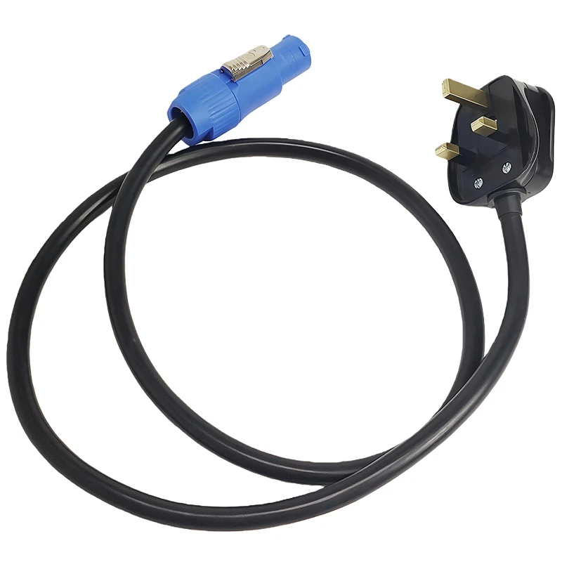

UK Plug Waterproof 3*1.5mm² 3 Pin Power Cable for Stage Light LED Beam Moving Head, DJ Audio, LED Display Screen