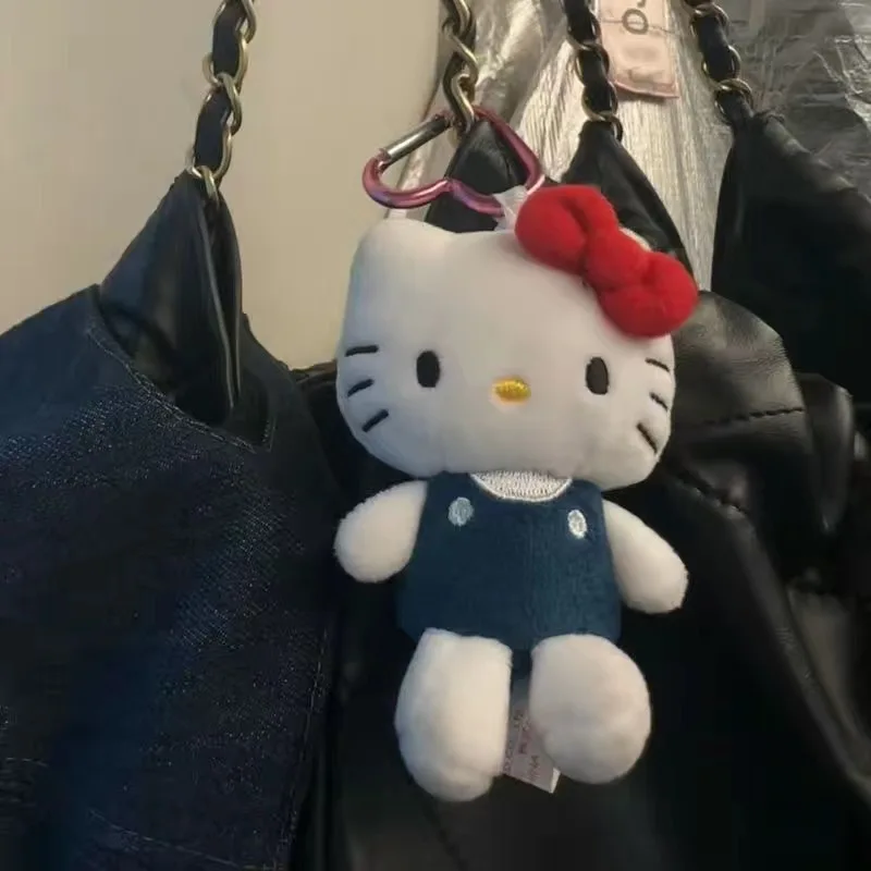 Sanrio hello kitty pelúcia macio boneca chaveiro dos desenhos animados olá kitty plushies saco pingente acessórios meninas presente crianças brinquedos