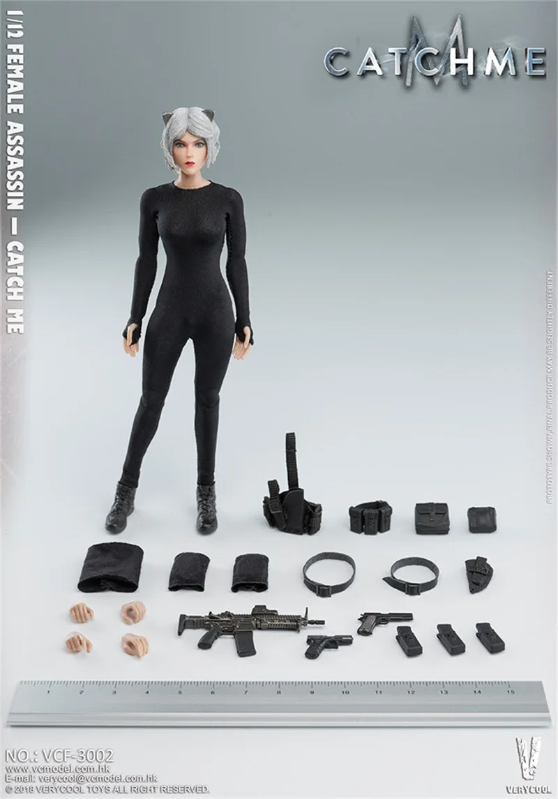 

1/12th VERYCOOL VCF-3002 Palm Series Female Assassin Cat Of Women Catch Me Full Set Movable Body Figures Gift For Fans Baby Kid