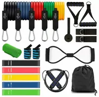11pcs 150LBS Resistance Bands Set Resistance Bands With Door Anchor, Handles, Carry Bag, Legs Ankle Straps, Exercise Bands