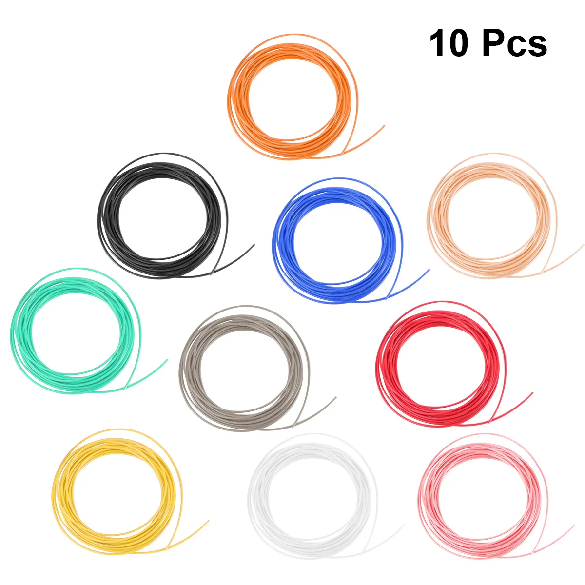 

10Pcs 1.75mm Pla Filament 5M 10 Colors Random Excellent Toughness High Temperature Resistance 3D Printing Materials for 3D