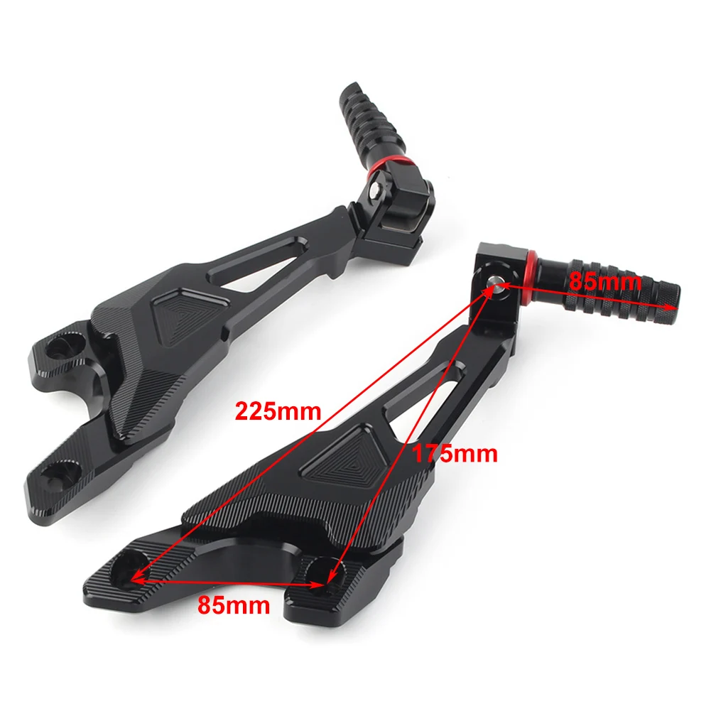 Black Motorcycle Rear Passenger Footrest Foot Rest Pegs for BMW S1000RR 2010 2011 2011 2013 2014 2015 2016 2017 2018