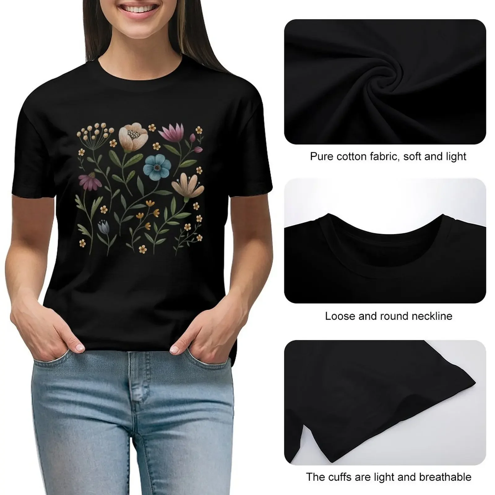 Geheime Garten T-Shirt niedliche Tops Hemden Grafik T-Shirts einfache schnell trocknende T-Shirt Kleid für Frauen plus Größe sexy