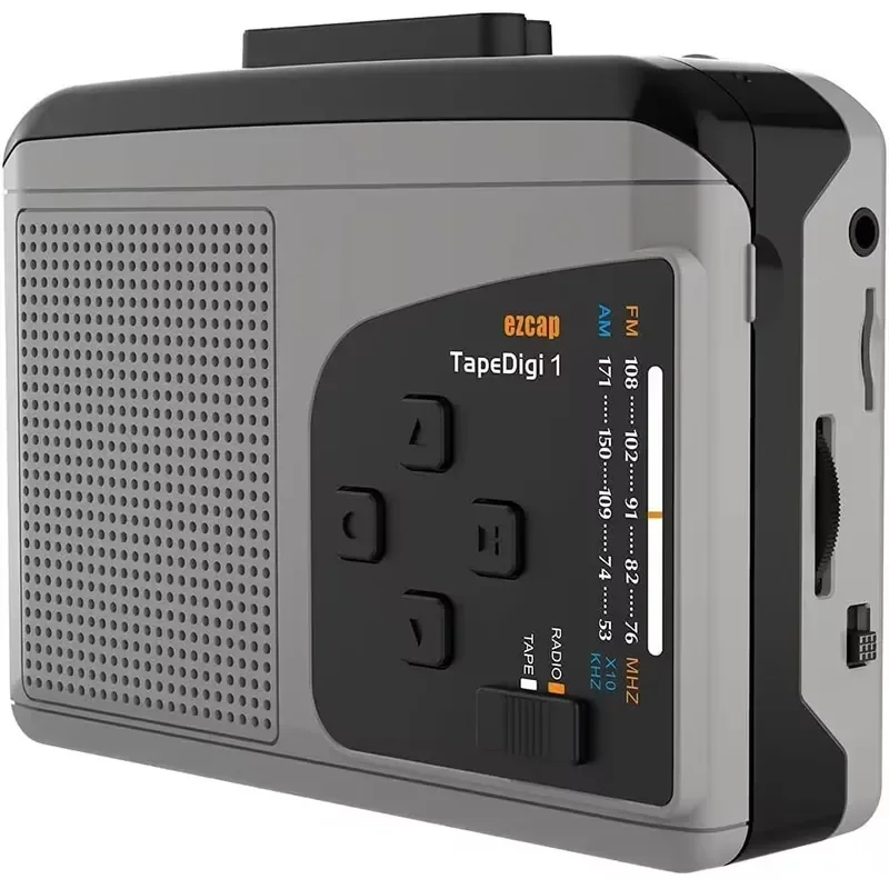 Cassette player Portable audio player with speakers, stereo radio, FM, direct conversion to MP3, TF card support