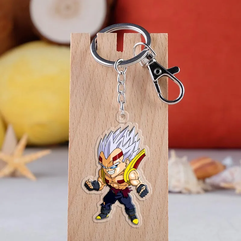 Dragon Ball Transparent Acrylic Cartoon Figure Display Keychain Double Sided Cute Anime Pendant Friends Girl Gift Accessories