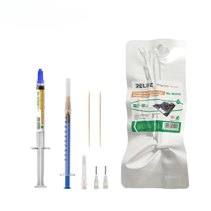 Relife RL-035Q 3ml lente da câmera líquido de reparo de luz azul para reparo de celular arranhões manchas solução de cura rápida