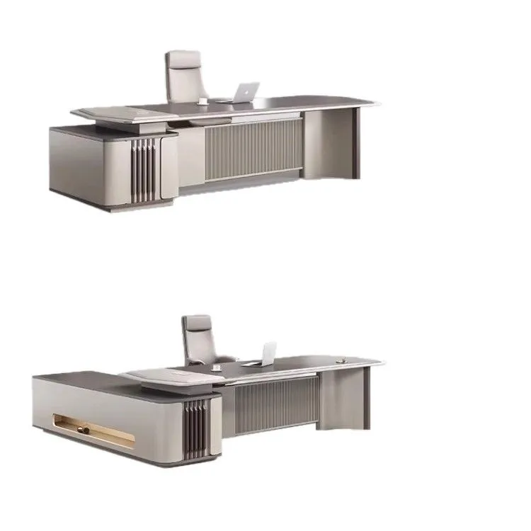 Boss desk simple modern light luxury office desk and chair combination large desk