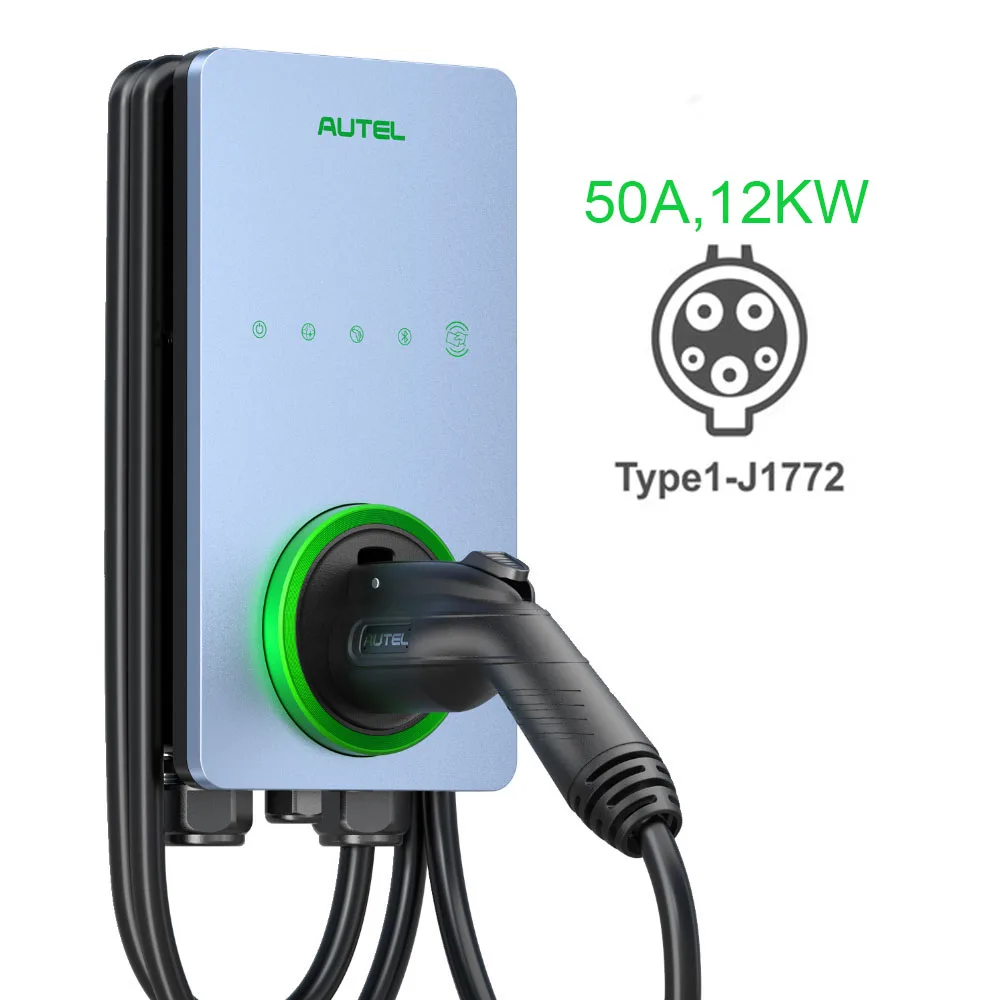

AUTEL 12KW 50A Type1 Electric Car Charger With WIFI APP Control Set Charging Time EVSE Charging Pile
