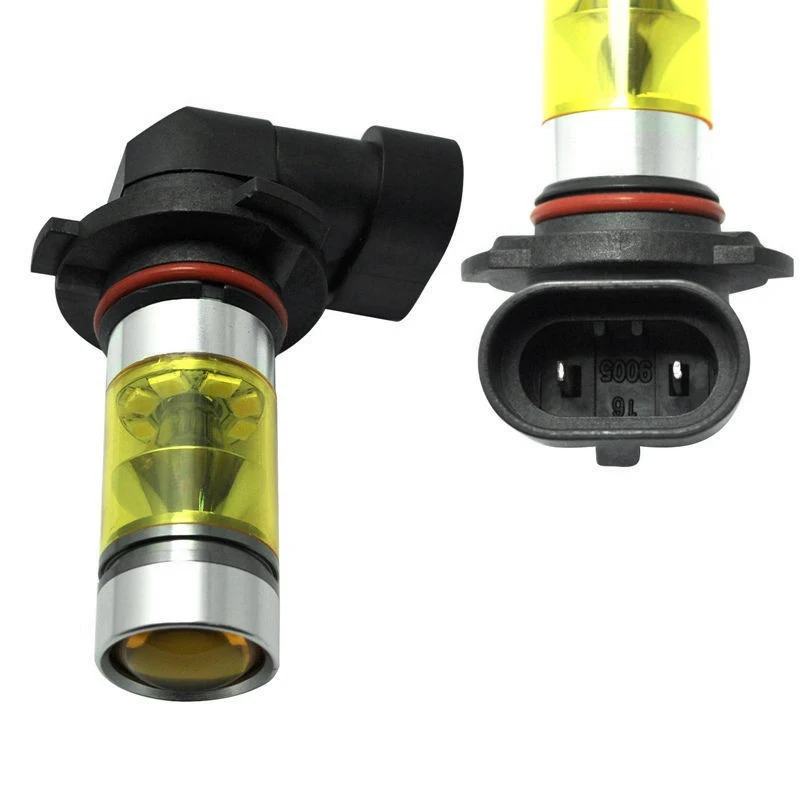 New 2x 9005 H10 9145 3000K Yellow 100W LED Headlight Bulbs Kit Fog Light