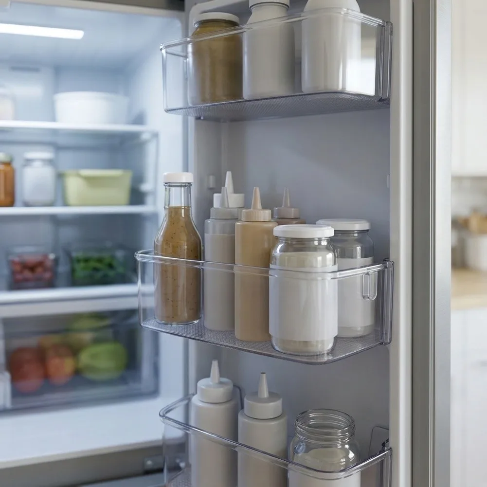 1pcs Plastic Door Bin Shelf DA63-09775A Replacement For Samsung Refrigerator Right Side Storage Container Easy Install