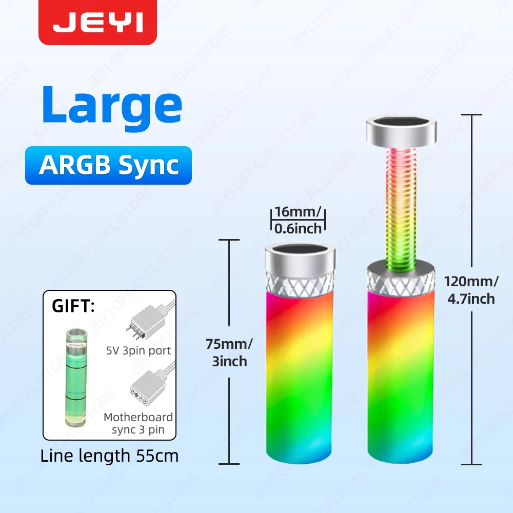 JEYI ARGB GPU Magnetic Base Bracket - Hard Plastic Anti-Sagging Design Adjustable Bracket,For Desktop Computer Case Tool-Free