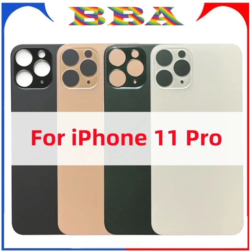 

1PCS OEM an 2 in 1 Big Hole Back Glass For iPhone 11 Pro Backcover Rear Door For 11Pro Housing Replacement Parts Glass