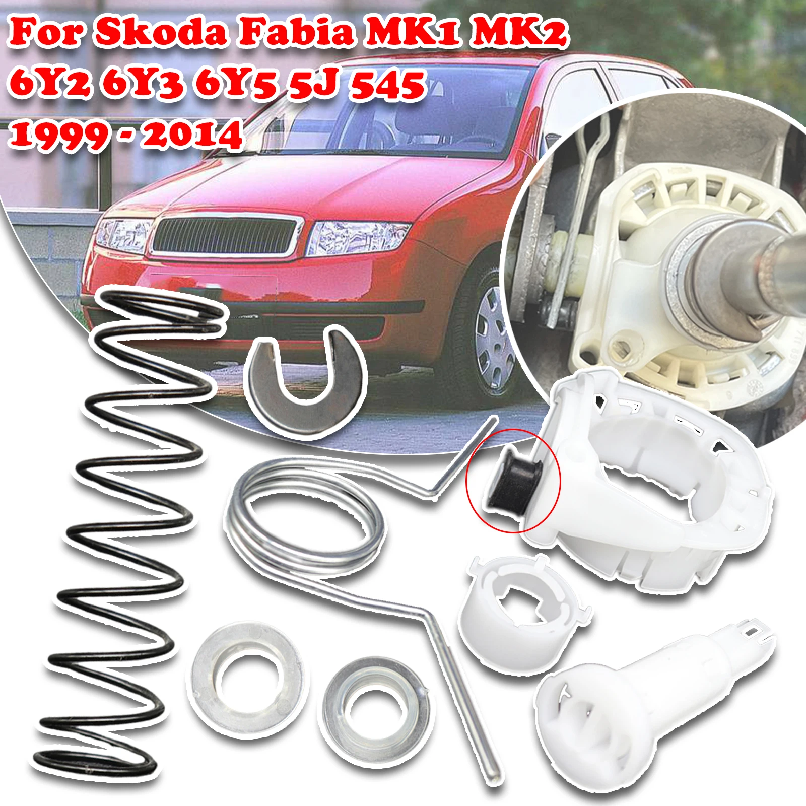 

For Skoda Fabia MK1 MK2 6Y2 6Y3 6Y5 5J 545 Upgrade Gear Lever Spring Bearing Shell Bushing Manual Repair Selector Shifting Fix