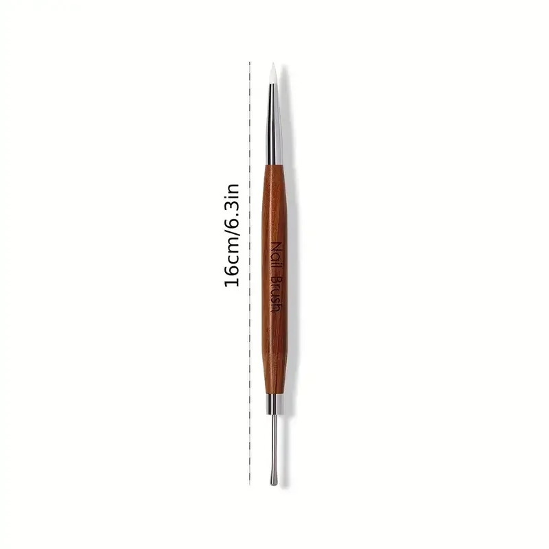 1/2 stuks dubbele kop nagel gel pen siliconen druk pen bloem schilderij borstel manicure tip verlenging acryl bouwer accessoire staaf