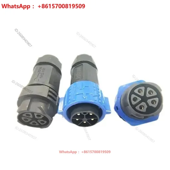 Cross-border M25 self-locking 5-core panel output waterproof socket customization, multi-core high current 30A aviation plug