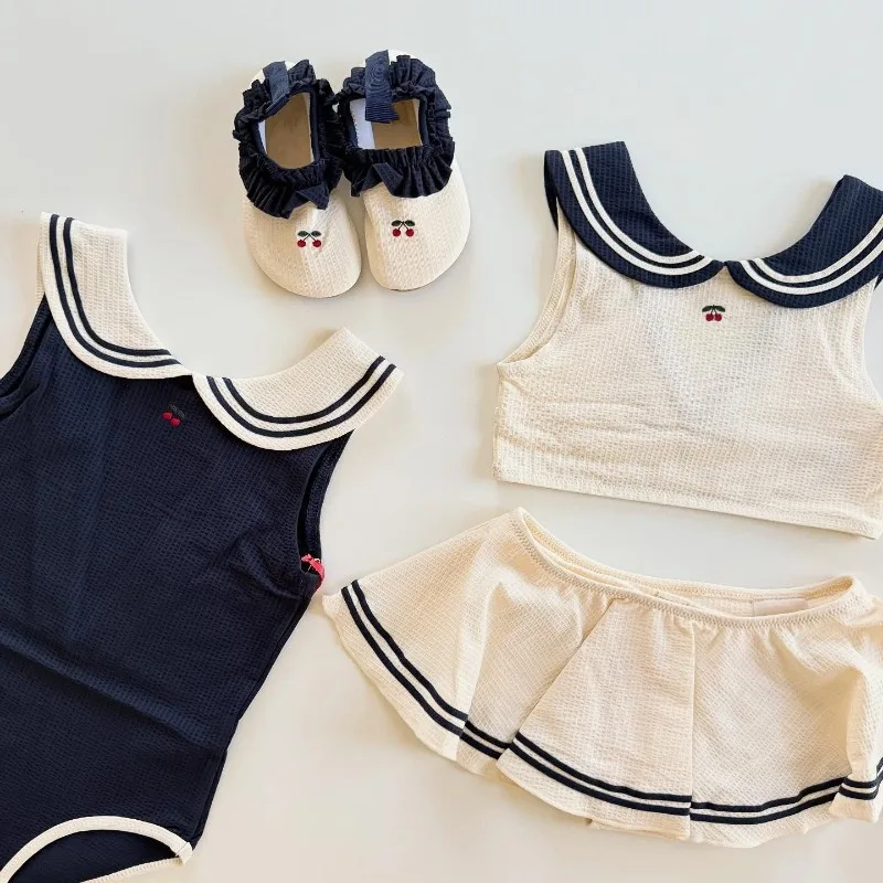 Kids Swimwear for Girls Bikinis Bebe Swimming  Boys Swimsuits Baby Swimwears Navy Boy One-Pieces Sunscreen Girls' Swimsuit