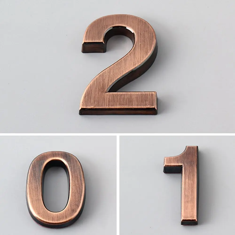 Bronze Vintage Building House  Hotel Plaque Apartment Digital Sticker Number Sticker Plate Sign Door  Address Digits