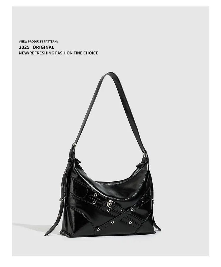 

Сумка через плечо в стиле панк с маслом и воском, новинка 2024 года, американская сумка-локомотив Spice Girl, большая вместительная сумка-мессенджер для пригородных поездок