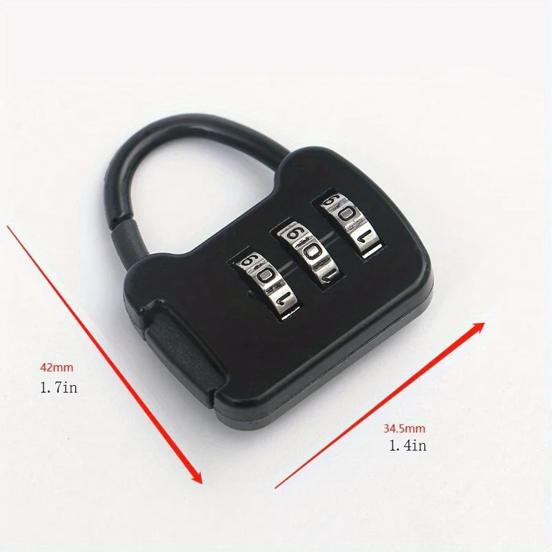 Resettable three digit password lock, keyless and sturdy password lock, used for gym storage cabinets